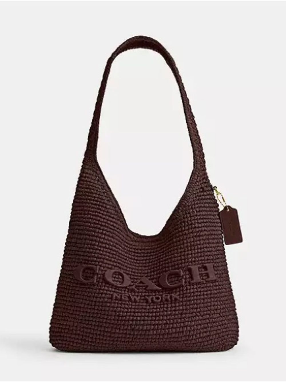 Coach Brooklyn Shoulder Bag 28 in Brass/Maple Straw & Refined Calf Leather NWT